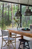 Dining wooden table and chairs