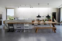 Modern open planned kitchen diner