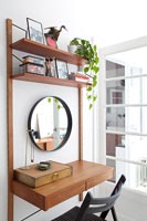 Wooden dressing table with mirror 