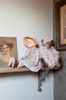 Antique dolls displayed 
