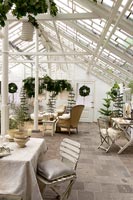 Orangery decorated for Christmas 