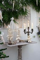 Orangery detail decorated for Christmas 