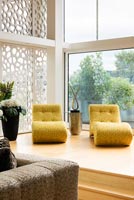 Contemporary chairs with privacy screen 