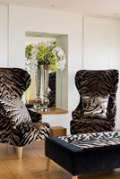 Animal print armchairs 