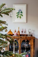 Christmas tree and cabinet 