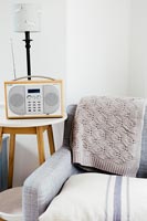 Modern armchair with radio 