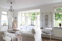Country white living room 