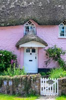 Pretty pink painted cottage 
