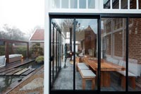 Modern conservatory and garden 