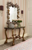 Ornate console table and mirror 