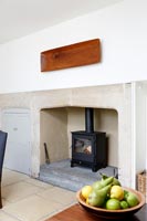 Fireplace with wood burner 