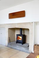 Fireplace with wood burner 