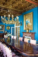 Ornate colourful dining room 