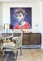 Modern sideboard with art 