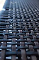 Close up latticework on bench 