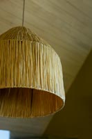 Close up rattan lampshade 