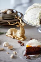 Detail of Christmas decoration and cakes