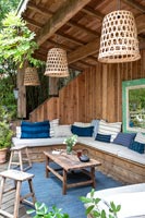 Timber structure - outdoor living room area 