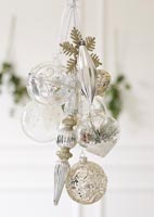 Baubles - Glass and silver Christmas decorations 