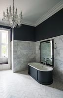 Black and grey classic bathroom 