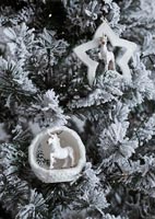 White Christmas tree decorations 