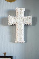 White cross made from shells 