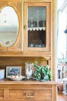 Wooden dresser in country kitchen-diner 