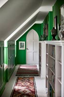 Green and white corridor 