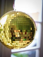 Gold disco ball detail 