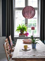 Eclectic dining room detail