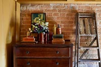 Chest of drawers in country bedroom 