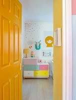 Colourful modern childrens bedroom 