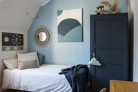 Modern blue bedroom 