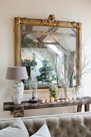 Country console table and mirror 