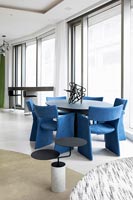 Modern blue dining table 