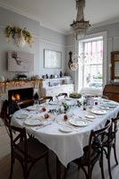 Classic dining decorated for Christmas 