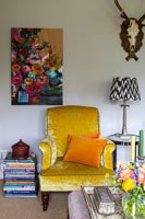 Eclectic living room detail 