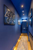 Modern blue hallway 
