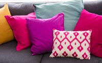 Colourful soft furnishings 