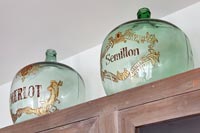 Antique glass jars