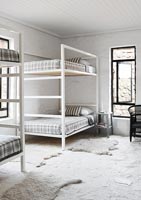 Modern bedroom with bunk beds 