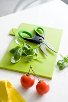 Chopping board in contemporary kitchen