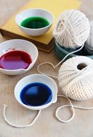 Craft paints and string