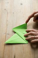 Hand-painted vintage paper origami