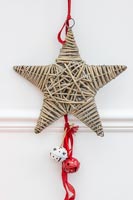 Willow start with hanging bell baubles