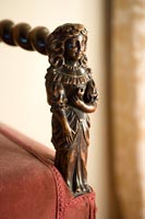 Traditional carved chair detail 
