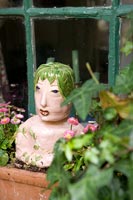 Unusual statue in garden 