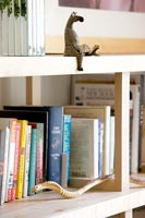 Modern bookshelf detail 