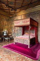 Traditional bedroom Chenonceau castle. Loire. France