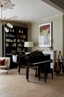 Music room with piano 